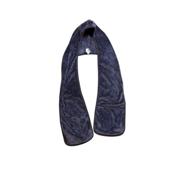 North Face Scarf Womens One Size Purple Fleece Soft Plush Winter Outdoor Logo - Picture 1 of 3